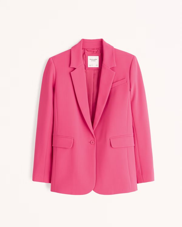 Women's Single-Breasted Blazer | Women's Coats & Jackets | Abercrombie.com | Abercrombie & Fitch (US)