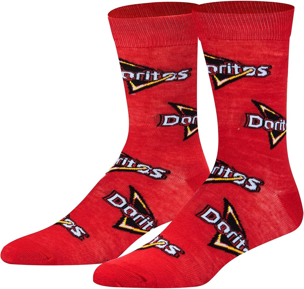 Crazy Socks, Doritos Tortilla Chips, Men's Crew Folded Novelty Socks | Amazon (US)
