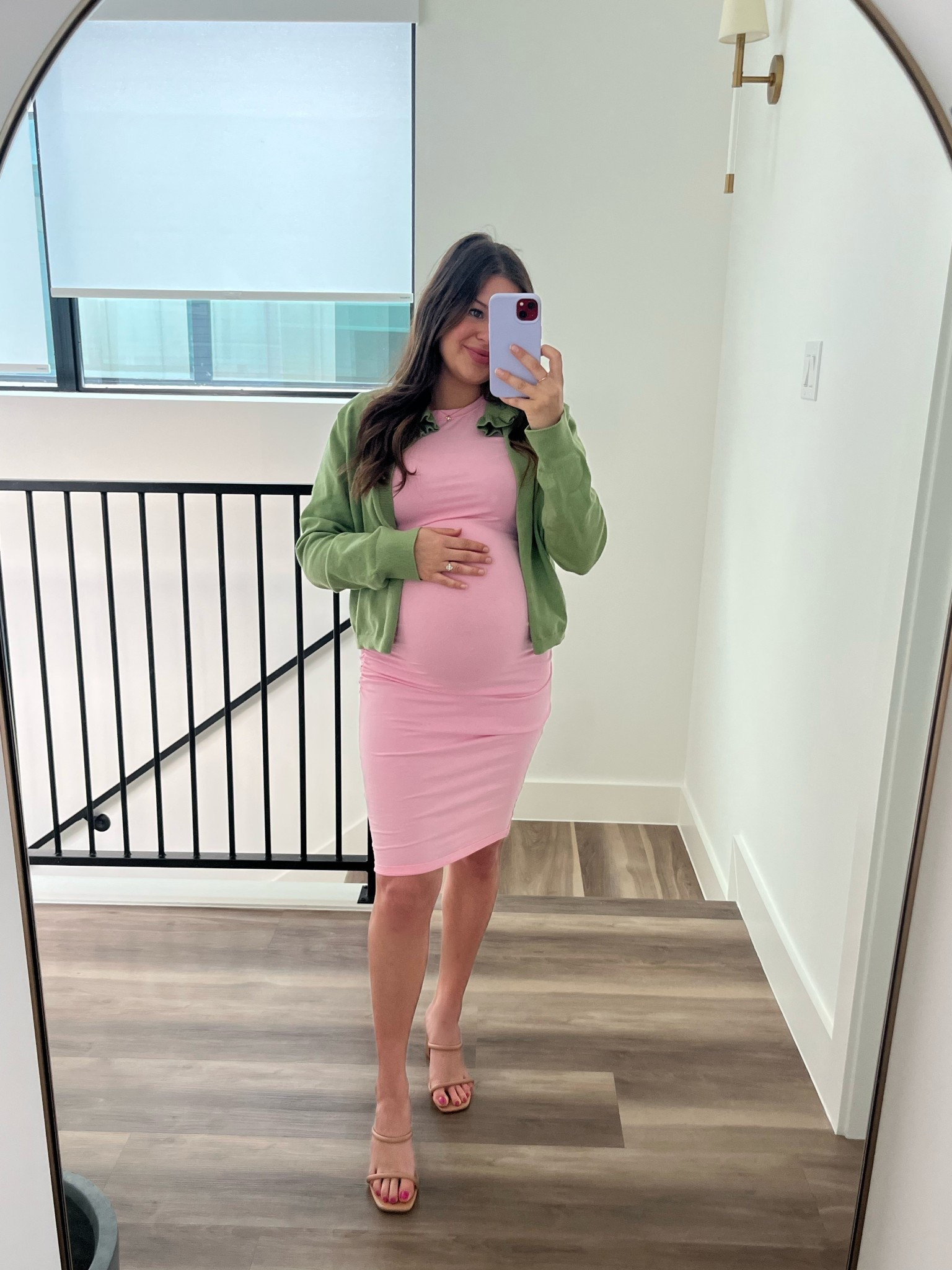 I love a pink and green combo! This outfit is comfy and can be dressed up or down. This is my work outfit of the day. All found on Amazon! 

Amazon finds, pregnancy, bump style, pregnancy style, maternity style, pink ruched dress, green cardigan, ruffle neck cardigan

#LTKStyleTip #LTKBump #LTKFindsUnder50