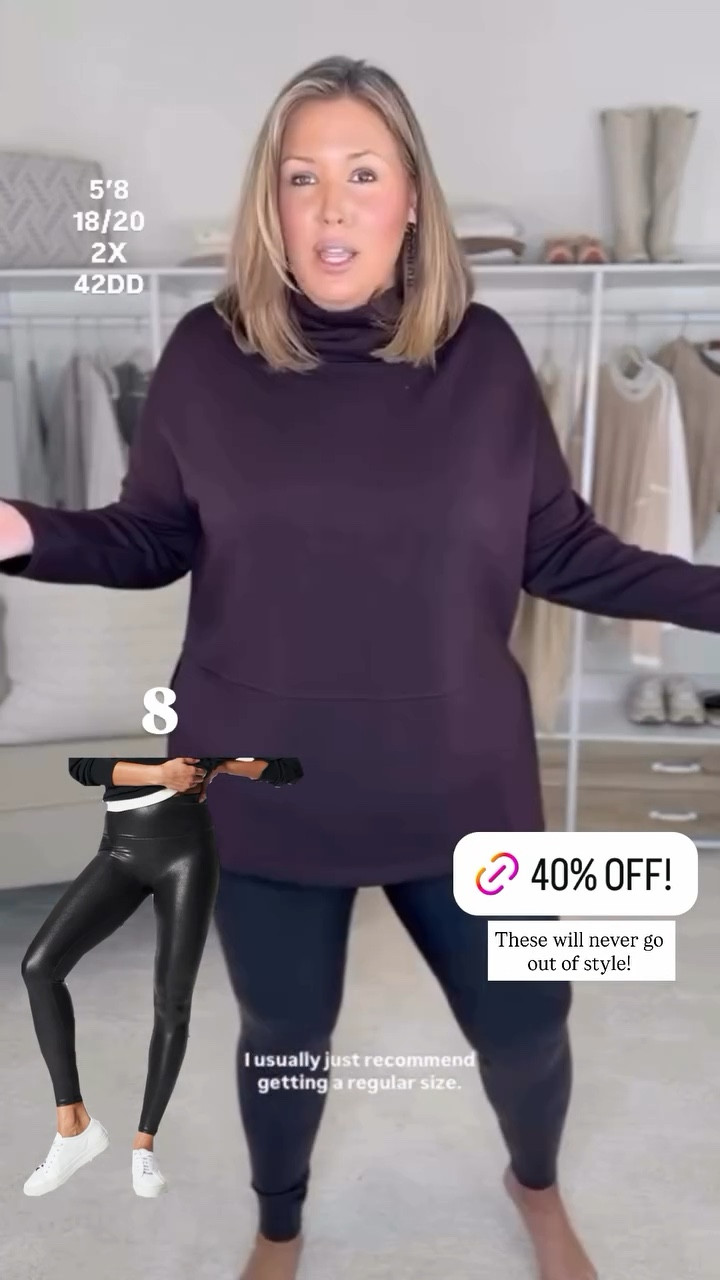 Wearing a 2X in both! These will never go out of style!

Plus size fashion, comfy casual, everyday outfit, leather leggings, spanx sale 

#LTKPlusSize #LTKSaleAlert #LTKMidsize