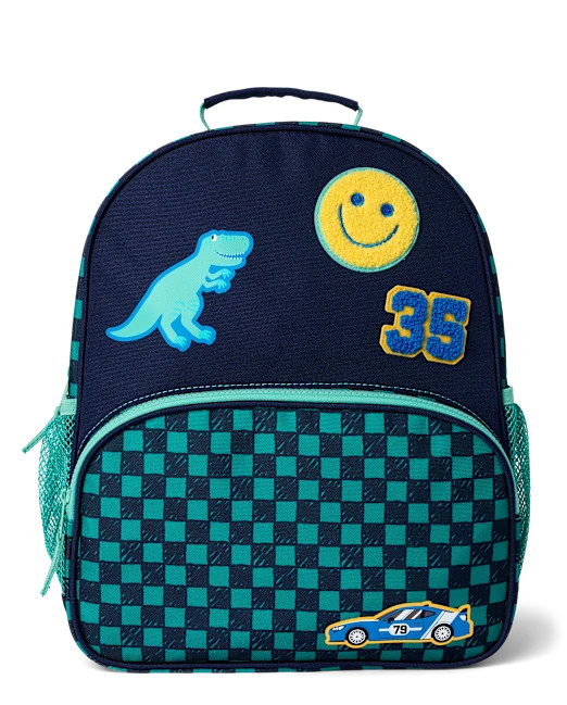 Toddler Boys Checkered Embroidered Patch Backpack - multi | The Children's Place
