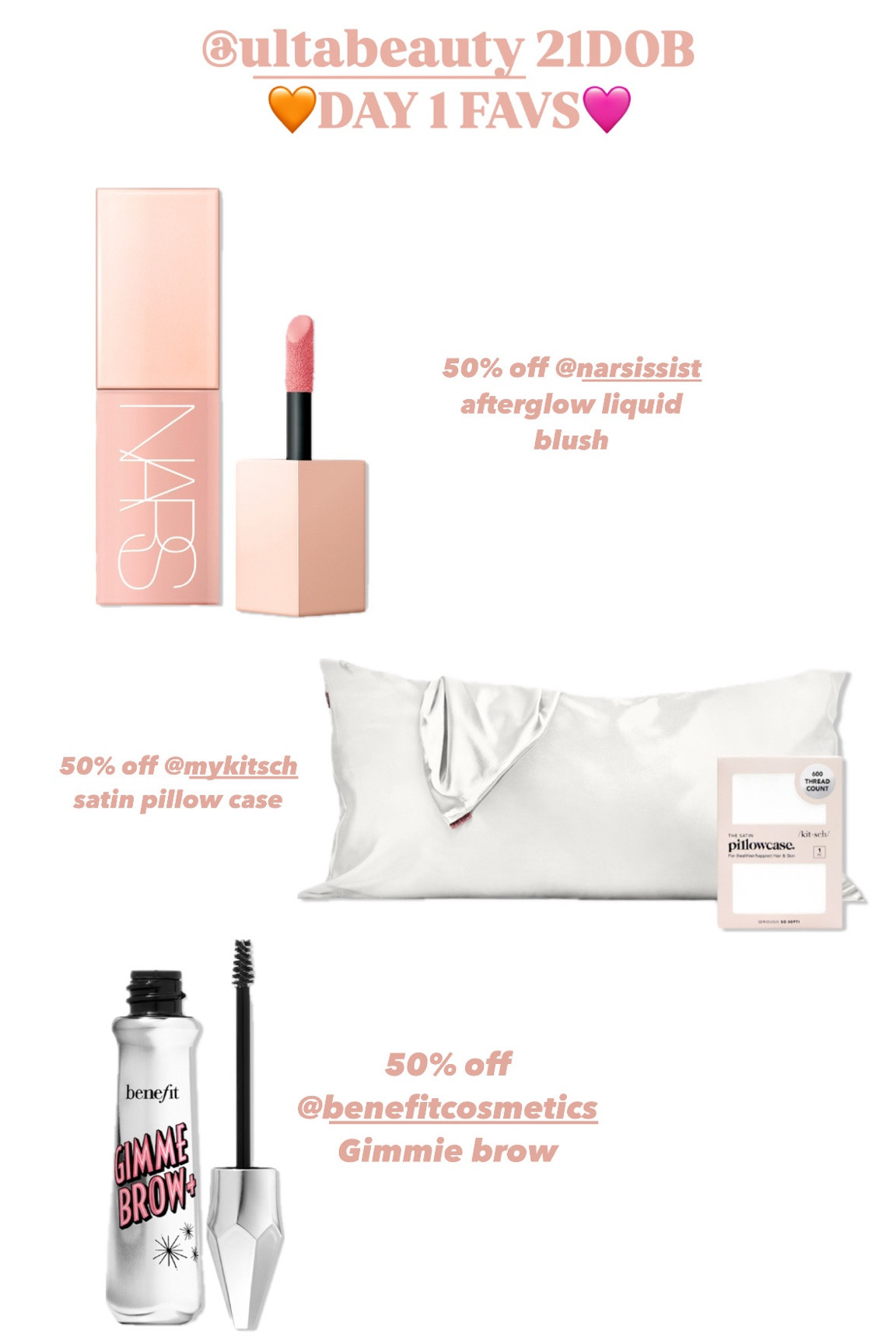 Ulta beauty 21DOB day 1 favs 🧡

#LTKSpringSale #LTKSaleAlert #LTKFindsUnder100