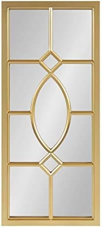 Kate and Laurel Cassat Classic Glam Window Wall Accent Mirror, Gold | Amazon (US)