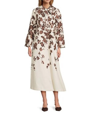 Antonio Melani x Style Bungalow Chintz Canvas Floral Print Peter Pan Collar Car Coat | Dillard's | Dillard's