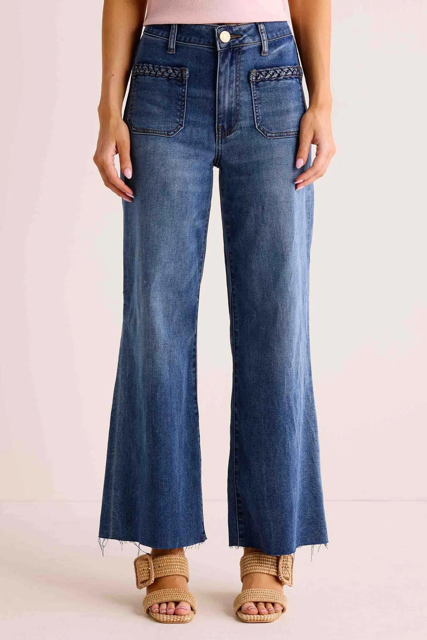 Meg Jeans Braided Front Pocket by KUT from the Kloth | Avara