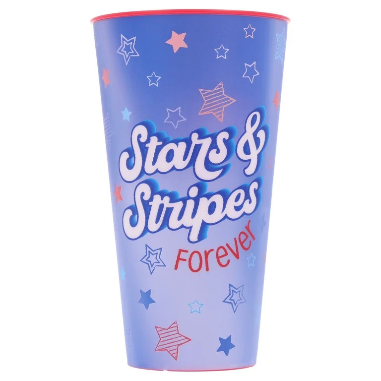 Stars and Stripes Forever Plastic Tumbler, Red/White/Blue, 32 oz, Patriotic by Way To Celebrate -... | Walmart (US)
