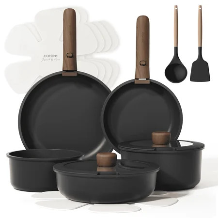 Carote 15 Pcs Nonstick Cookware Sets, Granite Non Stick Pots and Pans with Removable Handle, Indu... | Walmart (US)