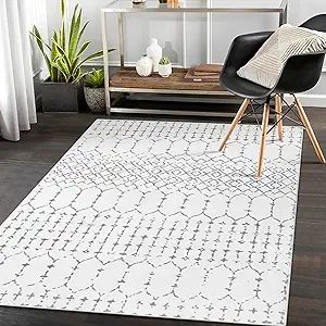 Lahome Moroccan Washable Living Room Rug - 3x5 Area Rugs for Bedroom Throw Non-Slip Low-Pile Entr... | Amazon (US)