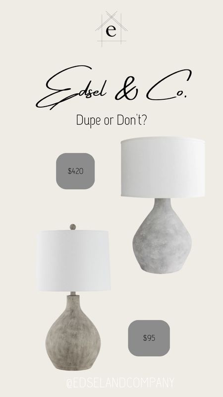 Add texture to your space with a stone wash lamp! Two gorgeous options to fit your budget