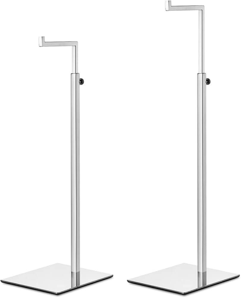 Bjewego Silver Purse Display Stand - 2 Pack Single Hanging Hook Display Stands for Display - Adjusta | Amazon (US)