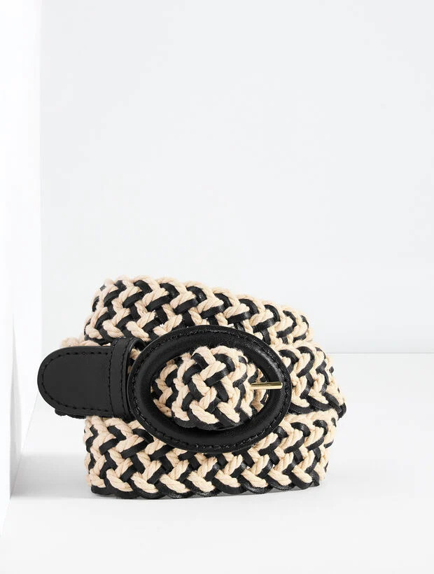 Leather Braided Rope Belt | Talbots