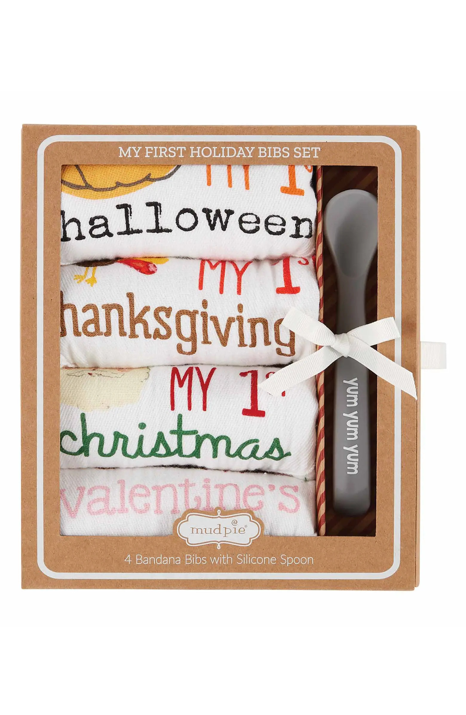 Mud Pie My 1st Holiday 4-Pack Cotton Bib Set | Nordstrom | Nordstrom