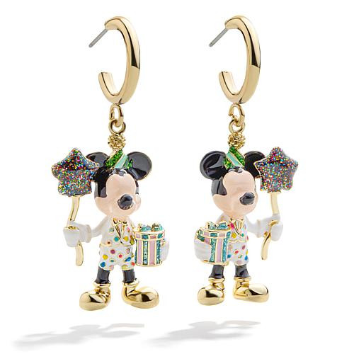 BAUBLEBAR Disney Mickey Mouse Celebration Hoop Dangle Earrings | HSN