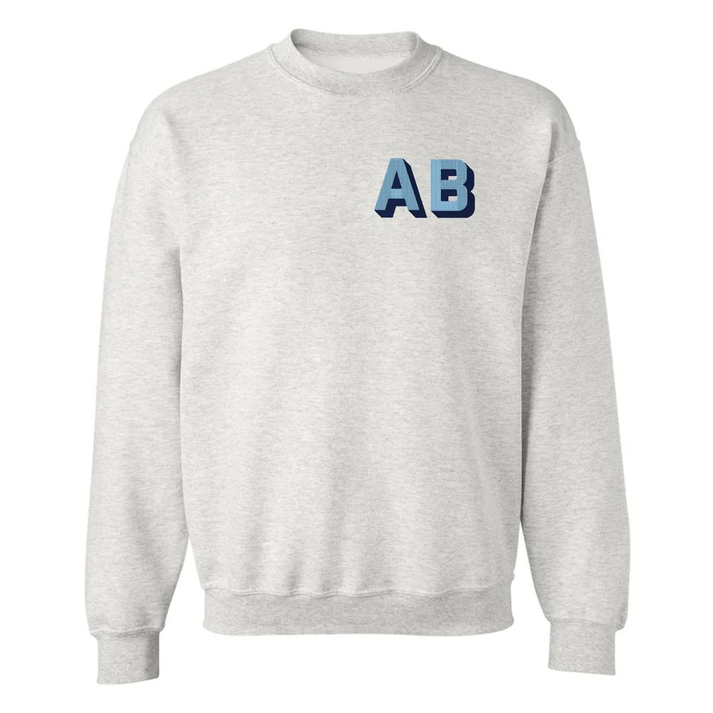 Shadow Block Letters Crewneck Sweatshirt | United Monograms