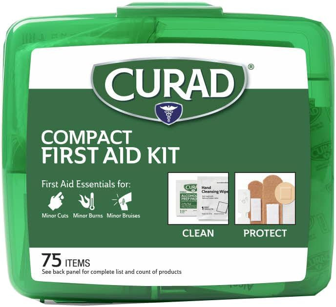 Curad Compact First Aid Kit, Green 75 Items, 1 Each | Amazon (US)