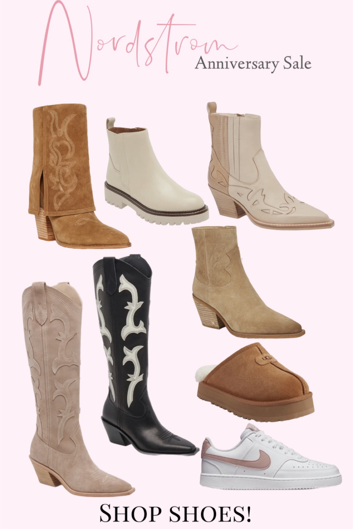 Nsale shoes. Nordstrom anniversary sale shoes. Boots for fall. Western boots. Western booties. Western boots. Uggs. Brown boots. Neutral western booties. Nordstrom sale finds. 

#LTKunder100 #LTKxNSale #LTKshoecrush