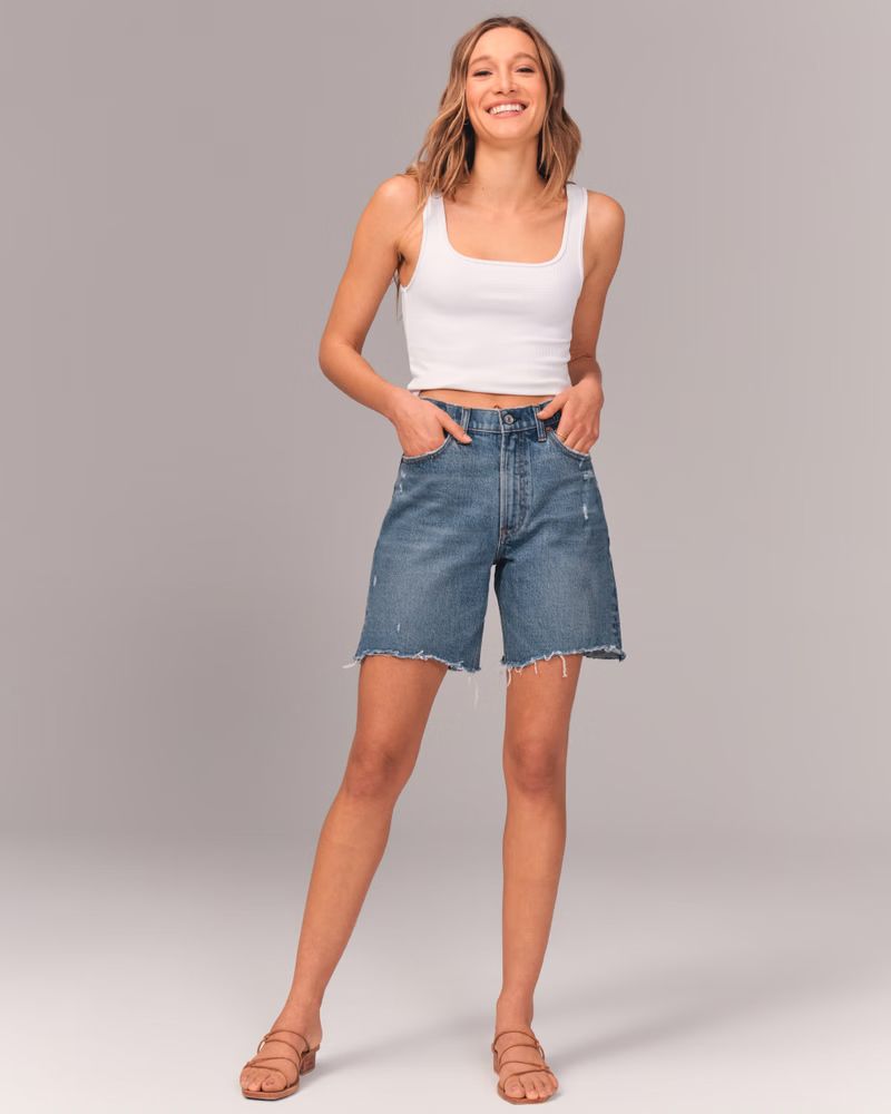 High Rise 7 Inch Shorts | Abercrombie & Fitch (US)