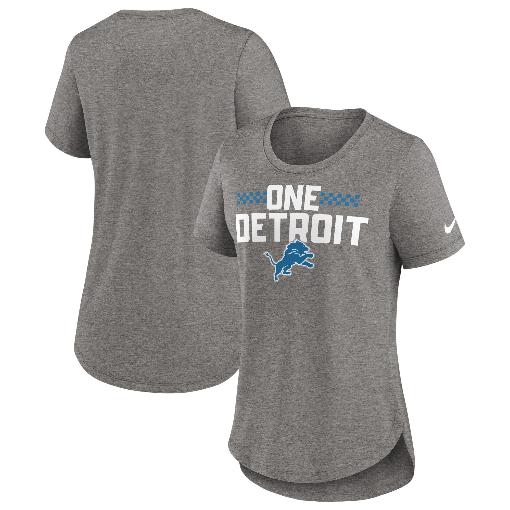 Women's Nike Heather Charcoal Detroit Lions Local Fashion Tri-Blend T-Shirt | Walmart (US)