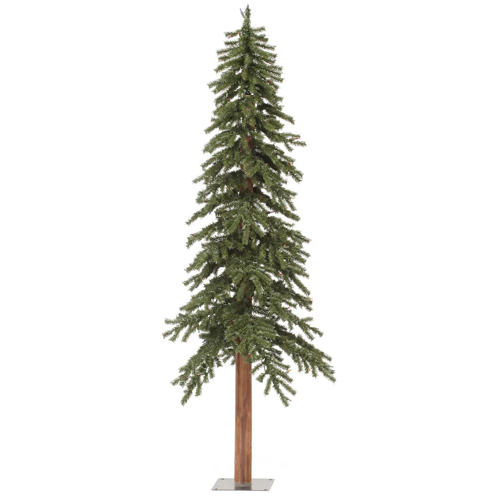 The Holiday Aisle® Natural Alpine 6' H Slender Green Pine Christmas Tree & Reviews | Wayfair | Wayfair North America