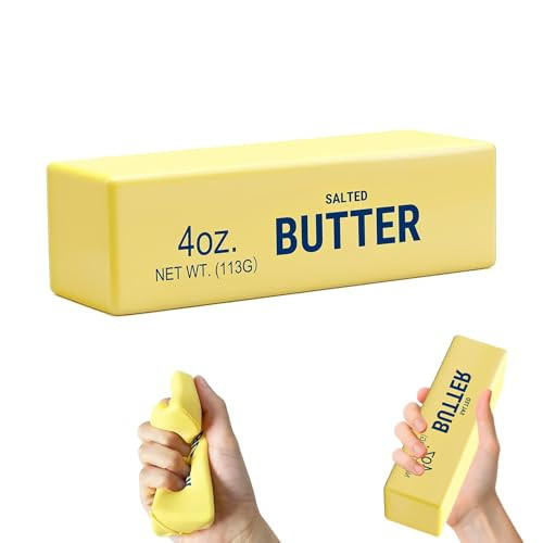 Butter Squishy, Squeeze Toys, Squishy Butter, Realistic Butter Stick Soft Squeeze Toys (Butter-1PCS) | Amazon (US)