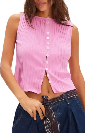 Tilly Rib Button-Up Top | Nordstrom