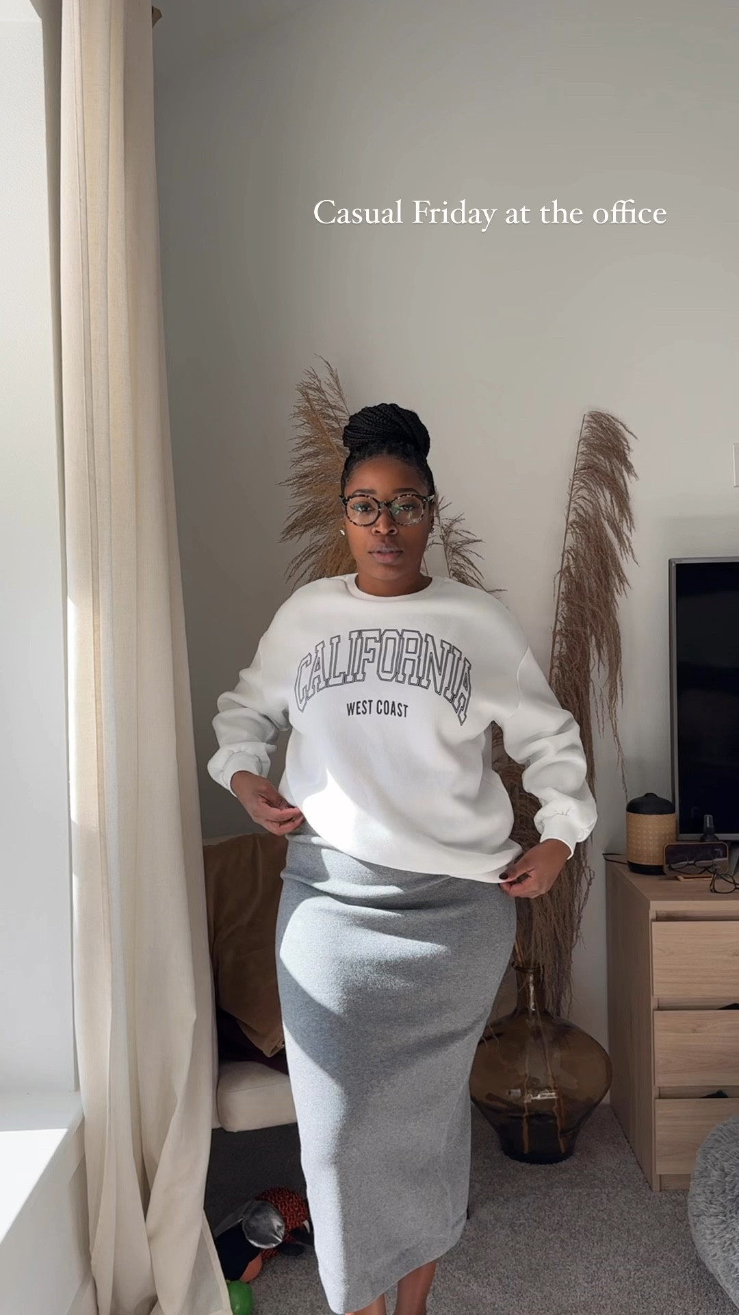 Casual Fridays in the office

Transition outfit, sweatshirt, knit, knit skirts 

#LTKMidsize #LTKWorkwear