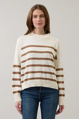 Jave Cropped Stripe Sweater | Sugarlips