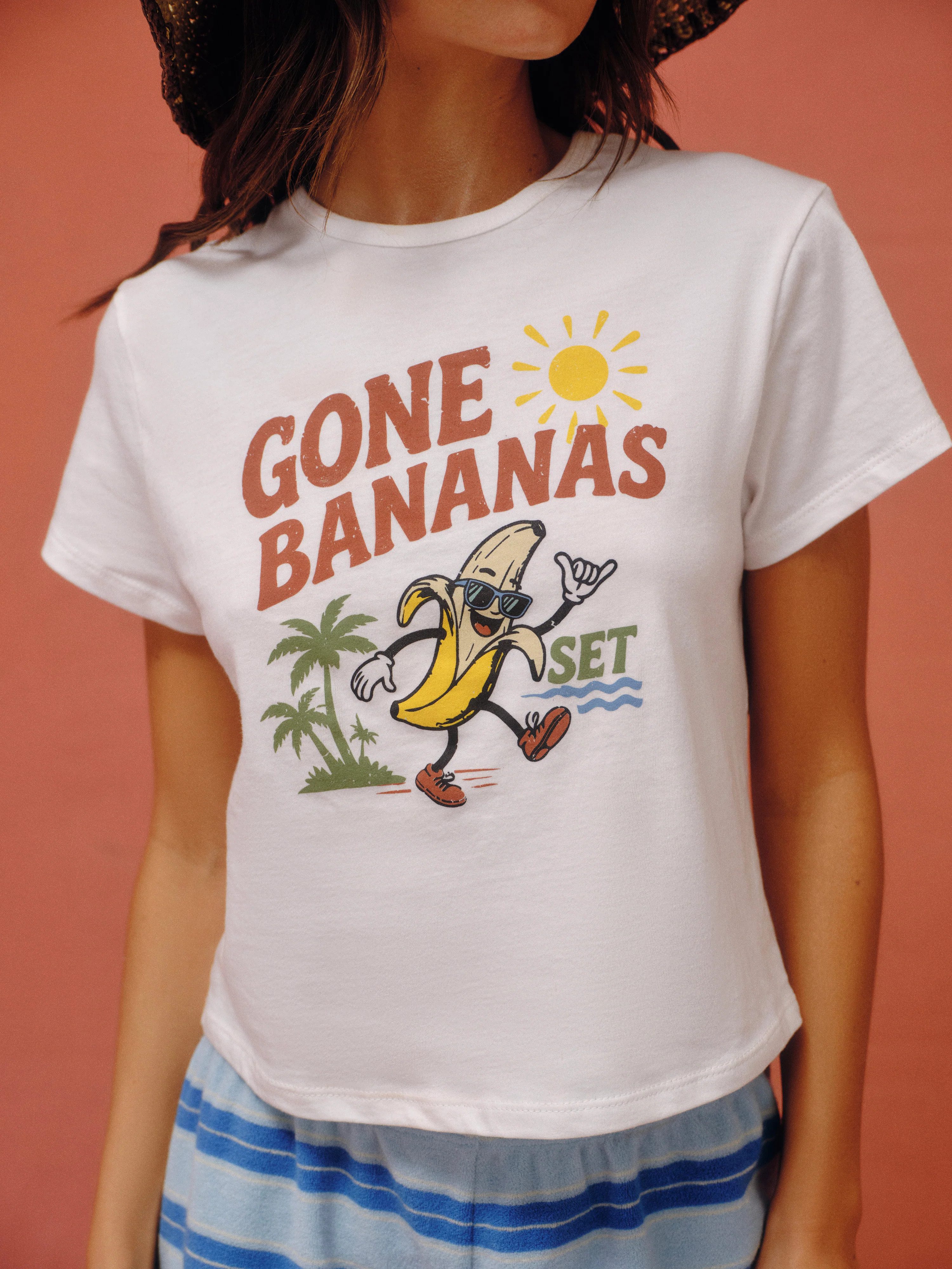 CLASSIC COTTON DAILY GONE BANANAS TEE - SOLEIL | SET Active