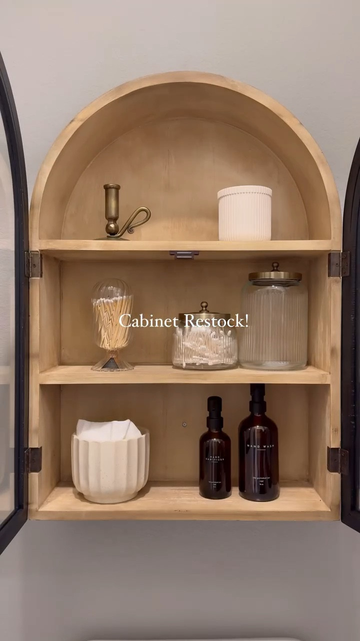 ✨SALE + RESTOCK! Can you believe it’s from AMAZON!? It looks so much like the one from Anthropologie but for less than half the price!! 😍

It’s the perfect addition to our half bathroom!

#bathroomdecor #amazonhome #bathroomstyling
wall cabinet, arched cabinet, wall cabinet with doors, bathroom cabinet, bathroom storage, wall cabinet with doors, shelf styling

#LTKHome