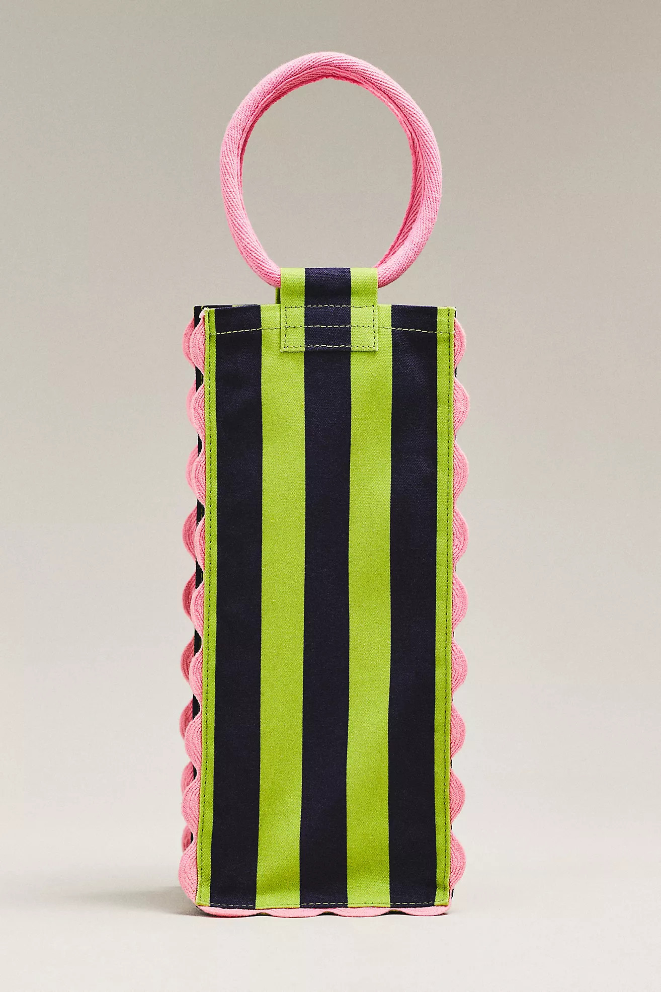 Ruffle Canvas Wine Tote Bag | Anthropologie (US)