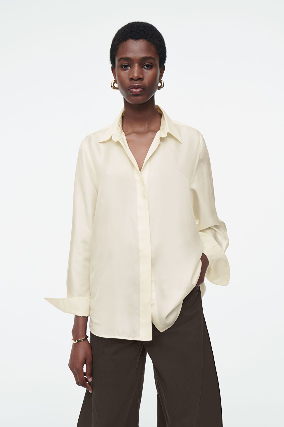 OVERSIZED PURE SILK SHIRT | COS UK