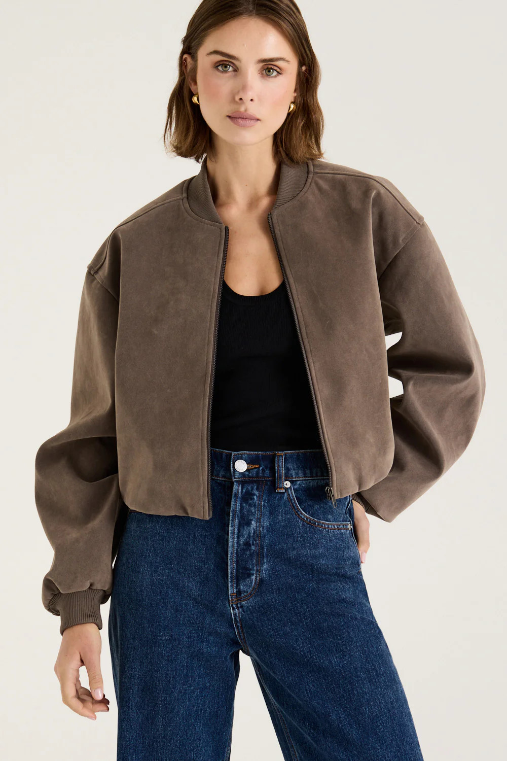 Mara Suede Bomber | Henne