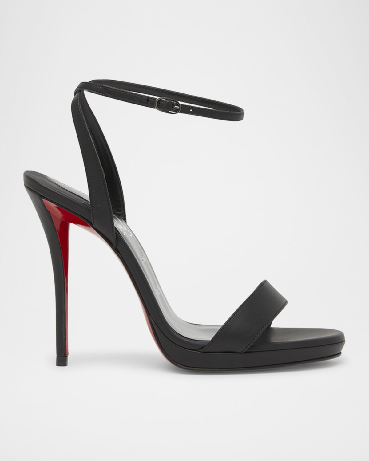 120mm Miss Z Leather Ankle-Strap Sandals | Neiman Marcus