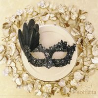 Sequined Black Masquerade Mask With Rhinestones & Feathers - Venetian Style Ball For Prom, Costume Party, Wedding | Etsy (US)