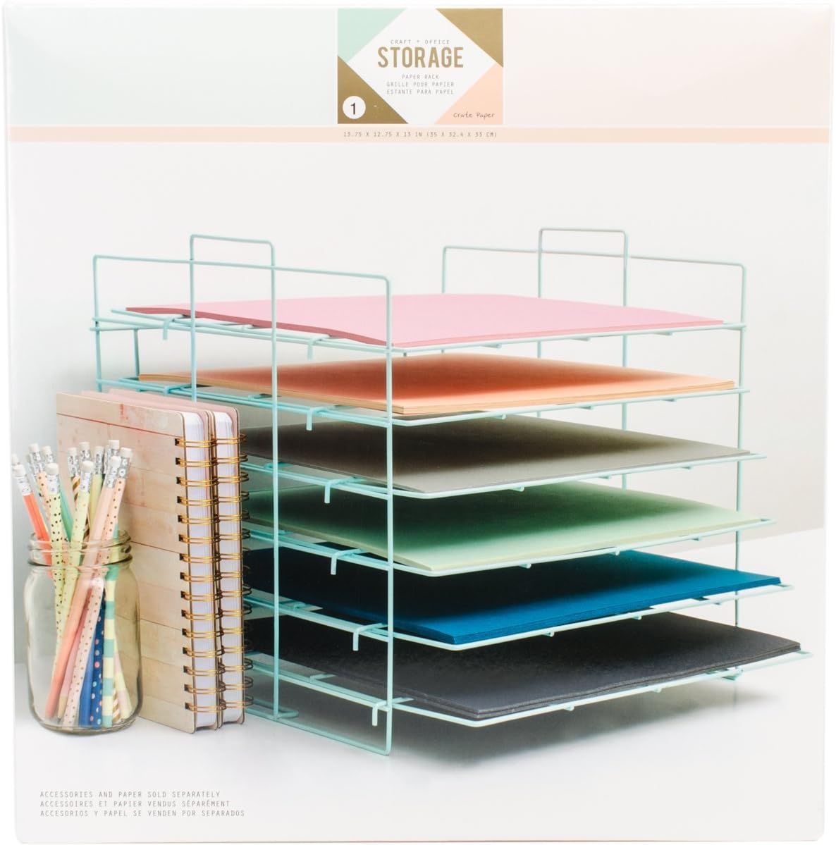 American Crafts Crate Desktop Storage Paper Rack | Amazon (US)