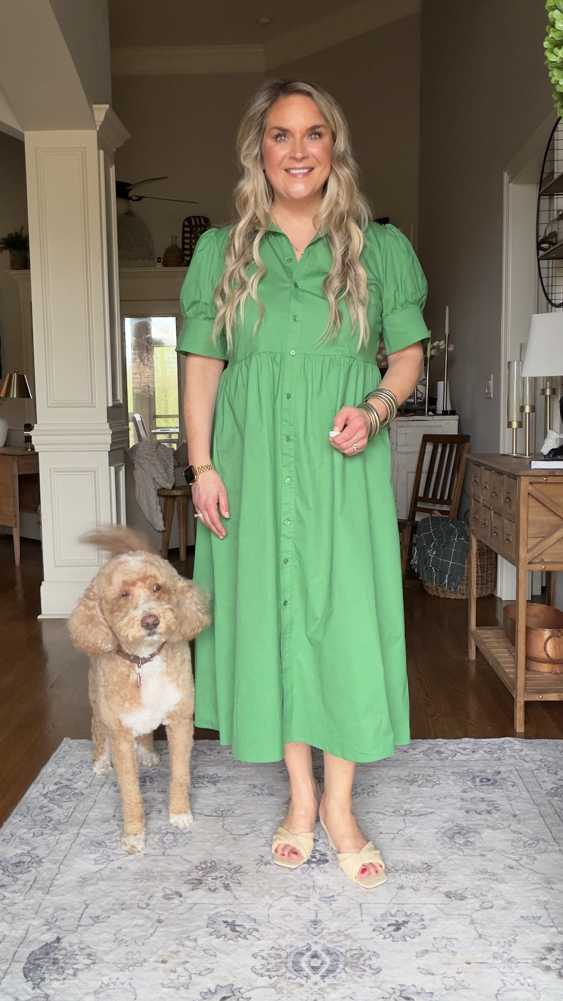 The prettiest green midi dress for spring and summer 💚
Perfect for Easter, brunch, baby showers, or everyday effortless style. Flowy, flattering, and so easy to throw on and go.

#LTKWorkwear #LTKMidsize #LTKOver40