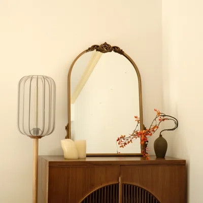 Arched Vintage Metal Frame Wall Mirror/Decorative Mirror | Wayfair North America