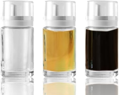 3-Pack Leakproof Small Glass Oil and Vinegar Dispenser Bottles - Perfect for Kitchen Use - 3.38oz... | Amazon (US)
