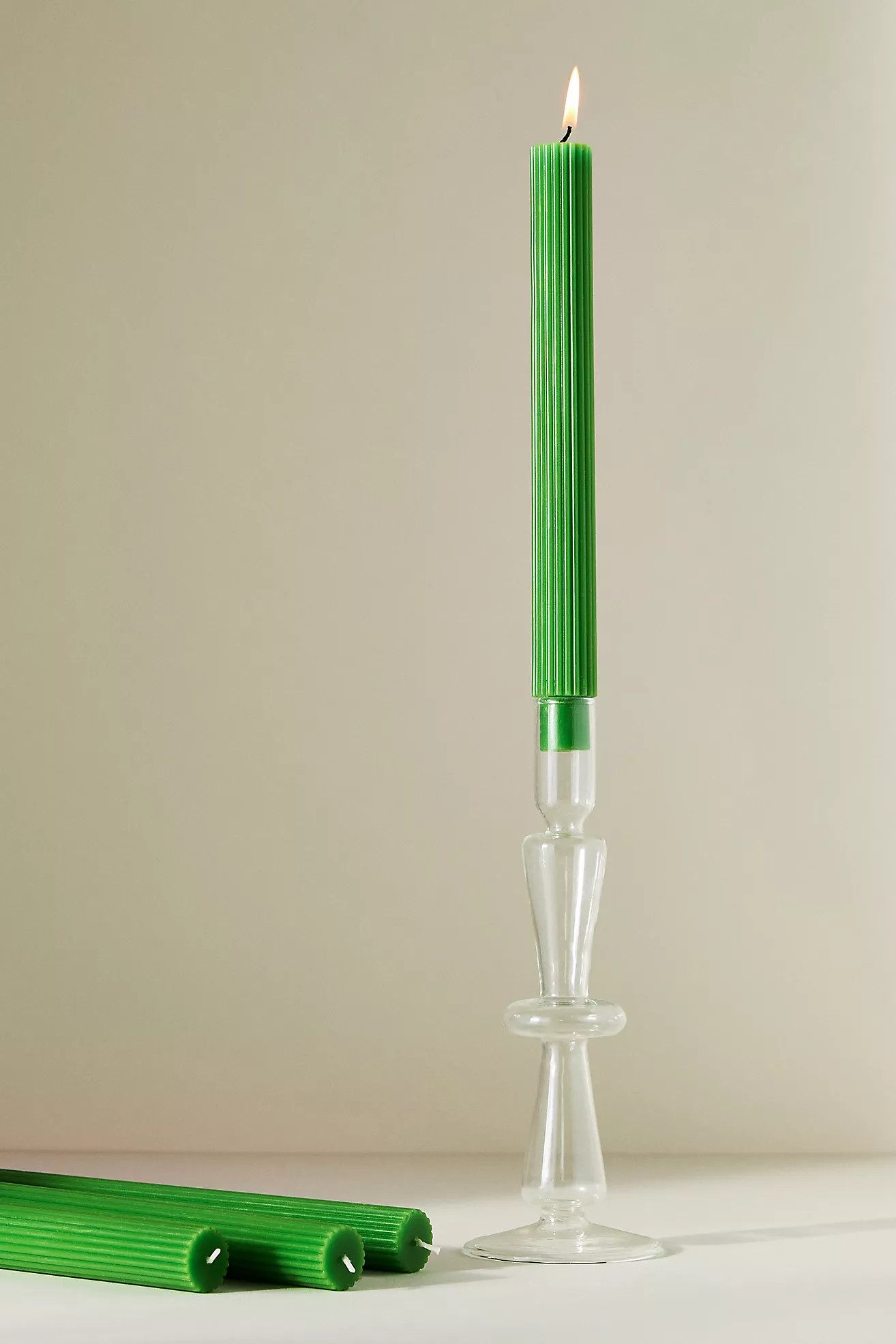 Fluted Taper Candles, Set of 4 | Anthropologie (US)