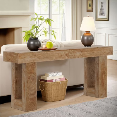 MAYEERTY 63 Inch Rustic Country Style Wooden Sofa Table Entryway Accent Table | Target