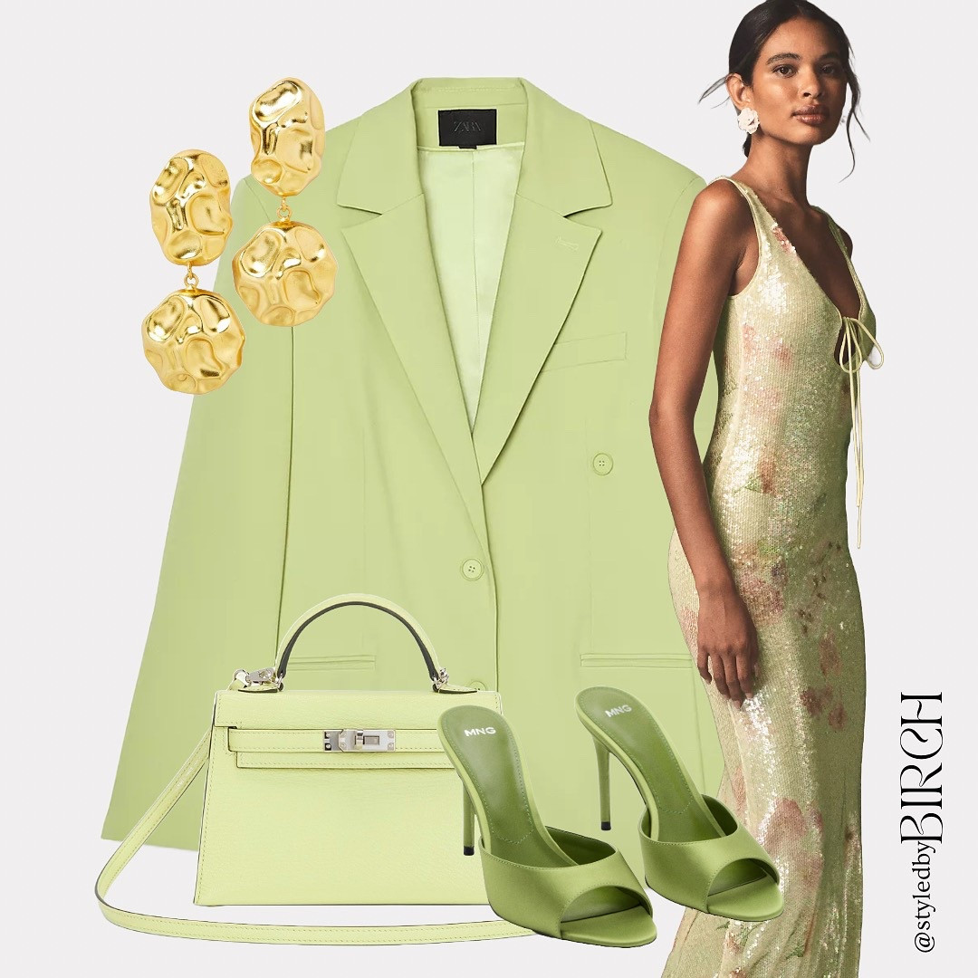 Another dreamy wedding guest look incoming 💚 Obsessed with the soft shimmer of this dress✨ 

Blazer - Zara - 5247/775/513

#LTKsummer #LTKdresses #LTKwedding