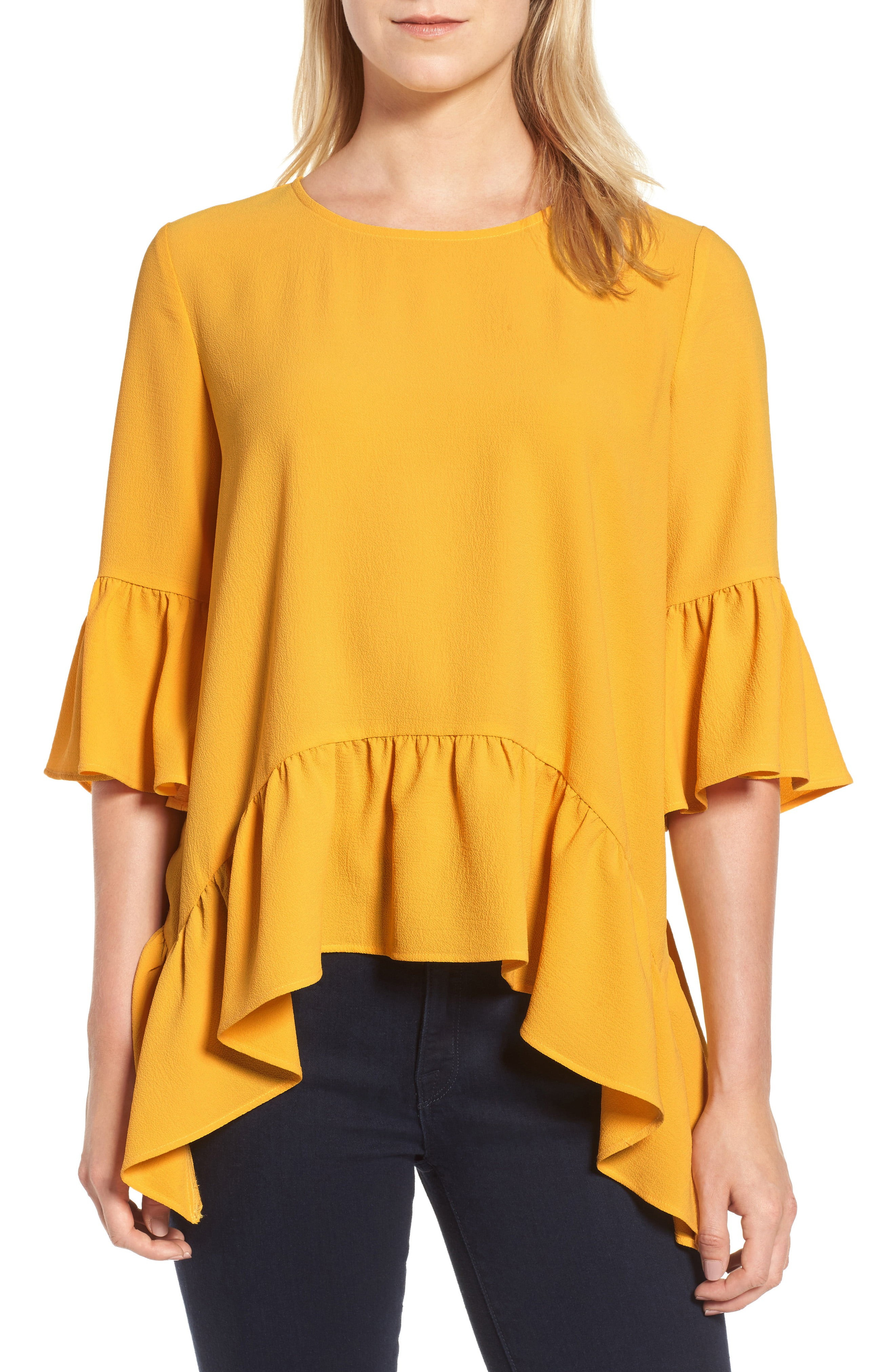 Ruffled Handkerchief Hem Top | Nordstrom