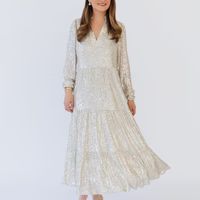 Silver Anne Sequin Maxi Dress | Sail to Sable