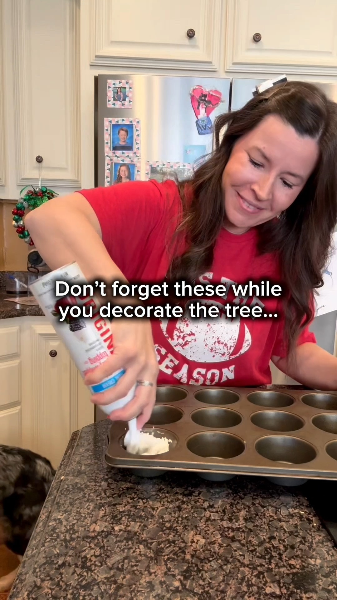 If you’re planning a Christmas movie night, make these whipped cream hot cocoa toppers! They are the easiest little holiday hack and they look so festive in every mug.

Here’s how to make them:

Spray whipped cream directly into a muffin tin, filling each cup about halfway.
Add your toppings: sprinkles, crushed peppermint, mini marshmallows, whatever fits your holiday vibe.
Freeze for at least 4 hours (overnight is even better).
Once they’re solid, pop them out and keep them in a freezer bag until you’re ready to serve.

Set one on top of warm cocoa and it melts perfectly, cools the drink down for the kids, and instantly makes movie night feel extra magical. Such an easy, frugal, holiday mom win.

Comment COCOA for links to supplies used!

Follow @makingfrugalfun for more holiday ideas.

#christmasrecipes #holidayrecipes #diymom #momhacks #holidayhacks #christmasideas #hotcocoa #hotchocolate #hotcocoabar #hotchocolatebar #kidfriendlyrecipes #easyholidayrecipes #holidayentertaining #frugalfun

#LTKmomlife #LTKHome #LTKHoliday