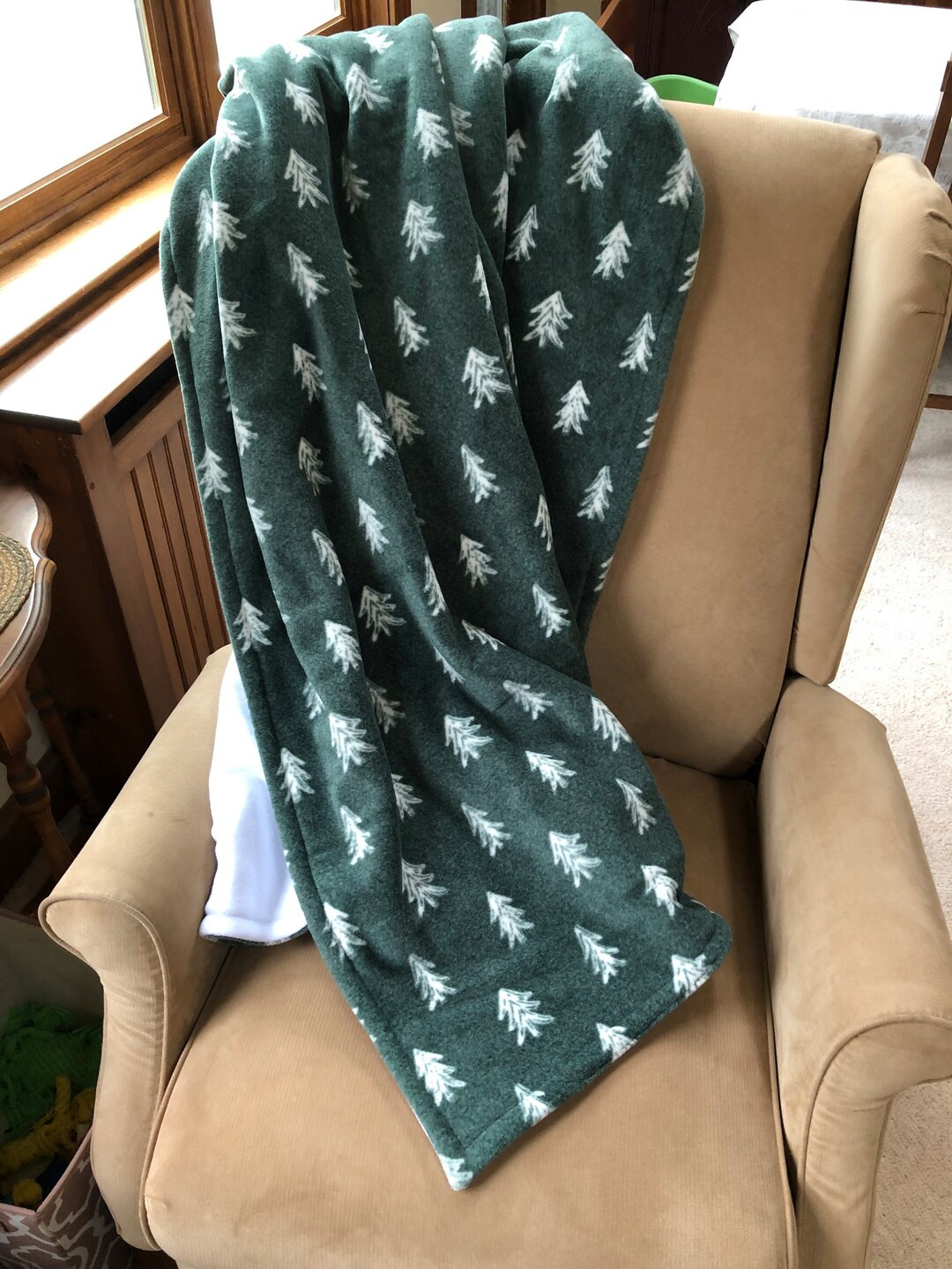 Evergreen Trees LUXE Soft Double Sided Fleece Blanket |Pine Trees WARM Winter Snuggle Soft Fleece... | Etsy (US)