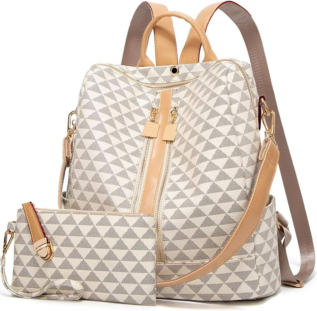 Makes Backpack Purse for Women PU Leather Travel Satchel Handbag Convertible Design Bag with Purs... | Amazon (US)