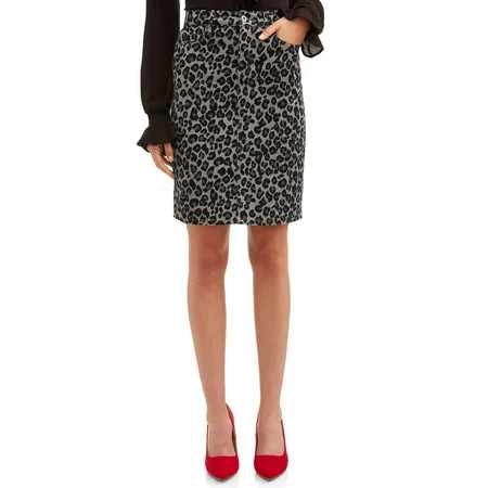 Sofia Jeans Margarita Leopard Print Pencil Skirt Women's | Walmart (US)