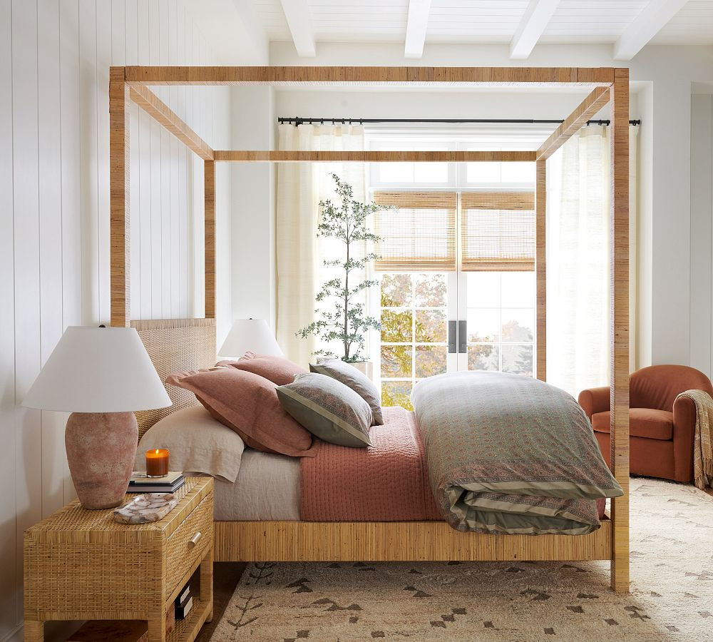 Pick-Stitch Handcrafted Cotton Linen Quilt | Pottery Barn (US)
