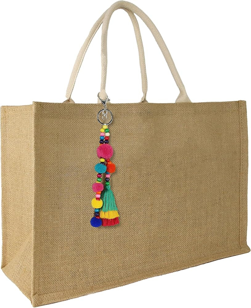 Hibala Woven Large Beach Bag Straw Beach Tote Handmade Weaving Shoulder Tassel Bag Handbag | Amazon (US)