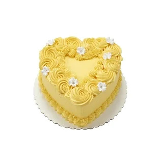 Yellow Floral Heart Cake | Walmart (US)